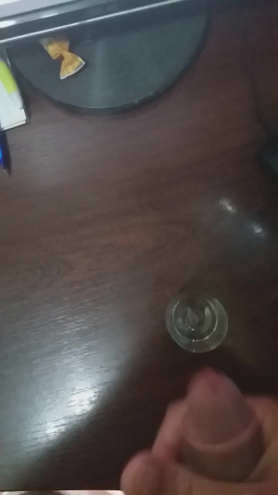Cum in a glass