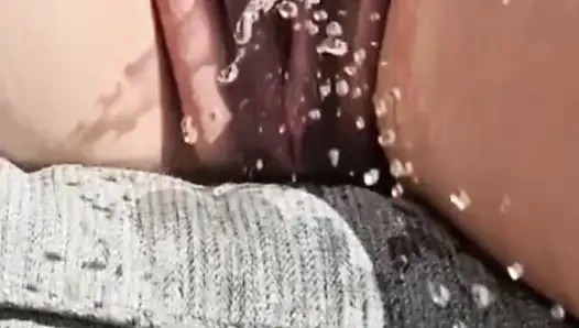 Natursekt auf der terrasse