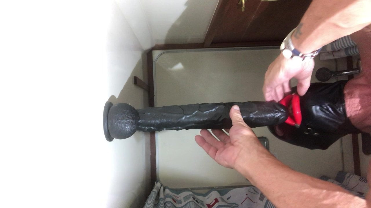 New 17 inch black dildo