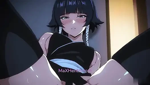 Saudara tiri sama pacarnya, mereka mergoki aku lagi ngintip, jadi aku ikutan seks threesome (animasi)