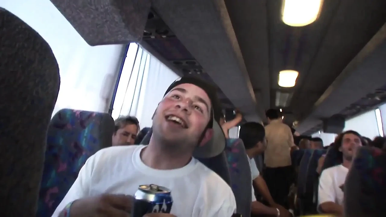Wild orgy. Gangband for the blonde rock girl in the bus