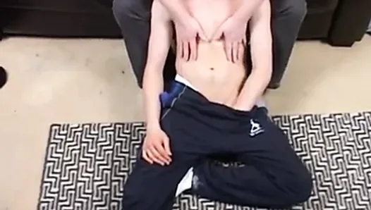 Mature man and youg boy fucking and eating cum.