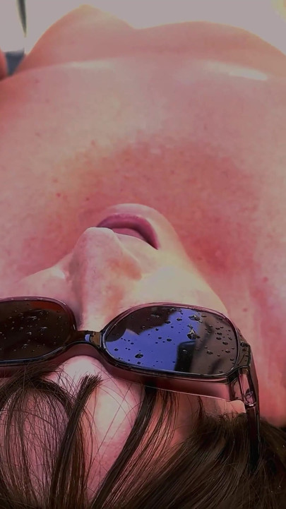 Ithastopeefun - Lying on an Exercise Bench in a Sunny Garden Quenching Her Thirst with Piss and Cum