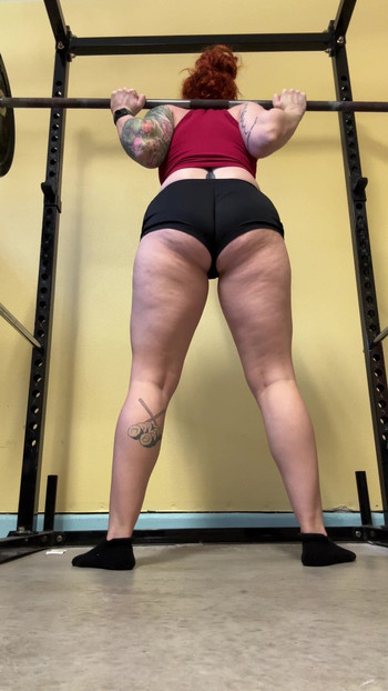 heavy barbell squats