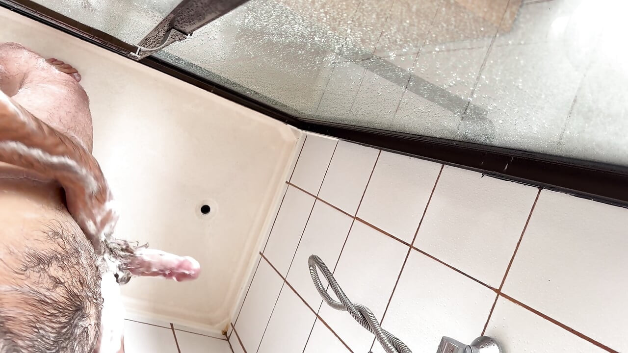 Straight guy gets a semi in the hostel shower