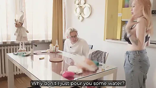 Step Mom Shares Bed With Step Son After Fight with Husband - Morning Creampie!