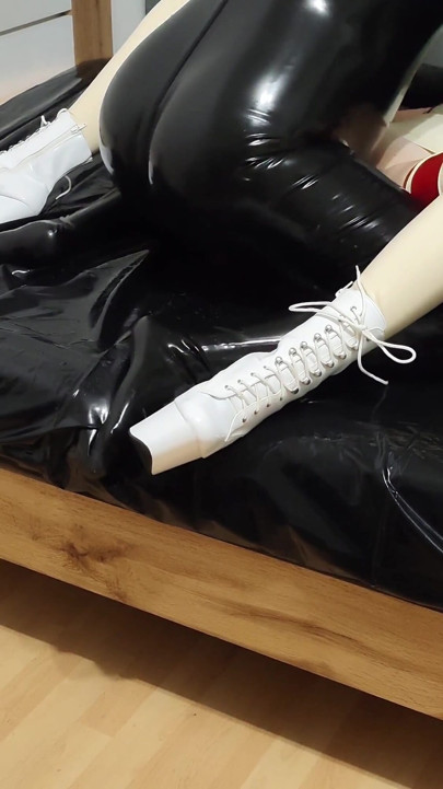 Hot Latex Nurse Got Fucked Hard. Second Angle