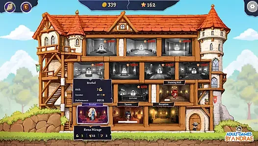 EP3: Rena Mirage сюжет и Зеркало уплотнений H-сцена - симулятор секс-гильдии