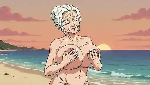 Çizgi film büyük memeli plaj olgunlaşır