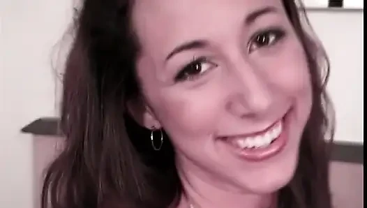 Horny brunette comes home after spring break party to bang an older stud