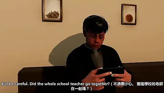 Siswa mendapatkan kredit tambahan di rumah Profesor - hentai 3d