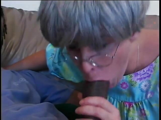 Horny gray haired granny gets her pussy licked and fucked by black stud
