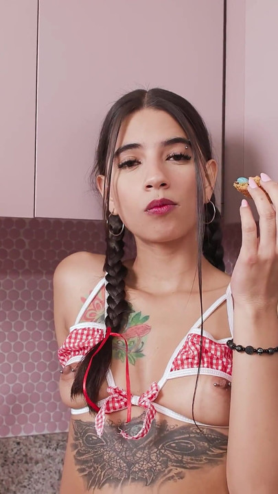Fuck Machine Pink in the Kitchen