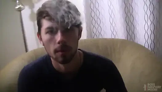 Vaping gamer breaks the rules and gets his hole broken in return
