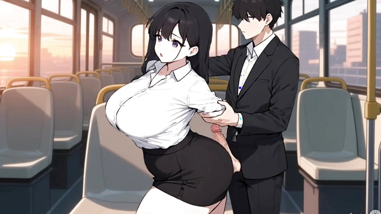 Anime menina seduzindo homem com trem