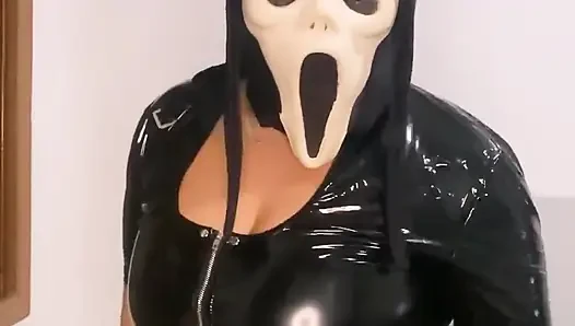 Ghostface seksi cadılar bayramı strp lateks