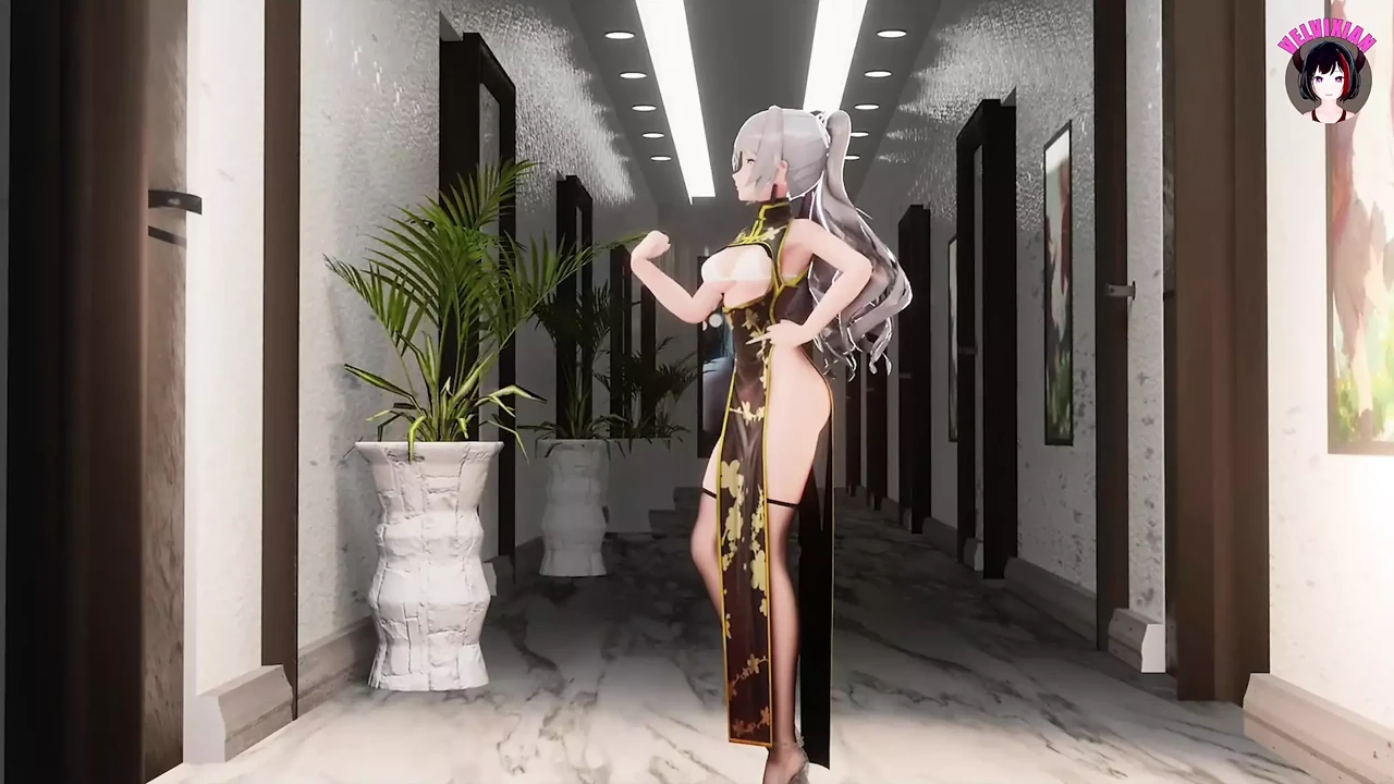 Tara - Girl In Sexy Chinese Dress Dancing + Sex Multiple Poses (3D HENTAI)