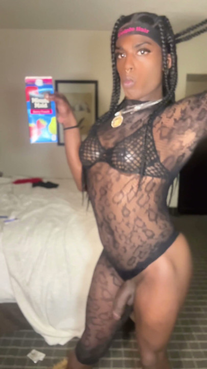 SEXY BBC TRANS TWERKING && JERKING HER HUGE COCK pt2 | Clip 1