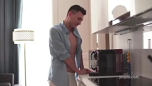 Joymii - Julia Rain Rushes Back Home in Stockings for Sensual Nuru and Passionate Sex