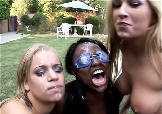 Bukkake threesome