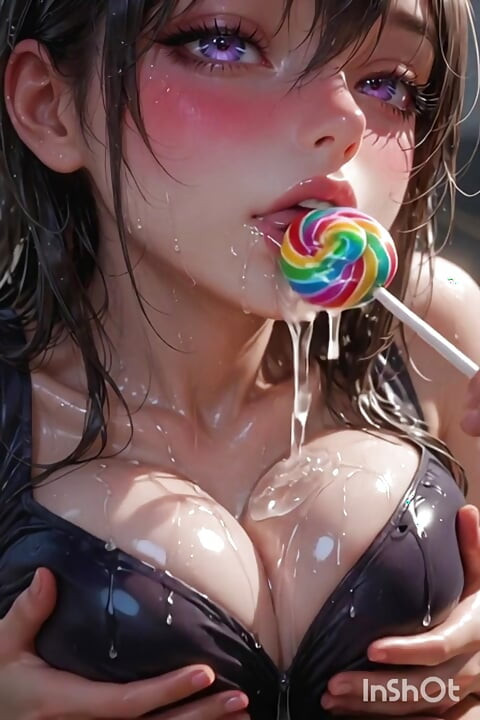 Lollipop licking compilation, 3d anime