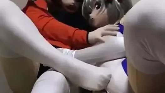 kigurumi rubbing each other