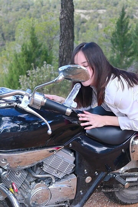 Pissing and Riding on My Bike Outdoors