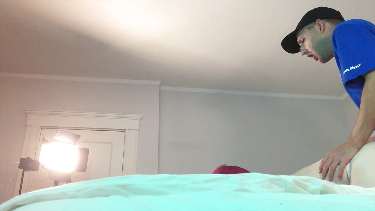 Pizza Man Delivers Cock to Tgirl