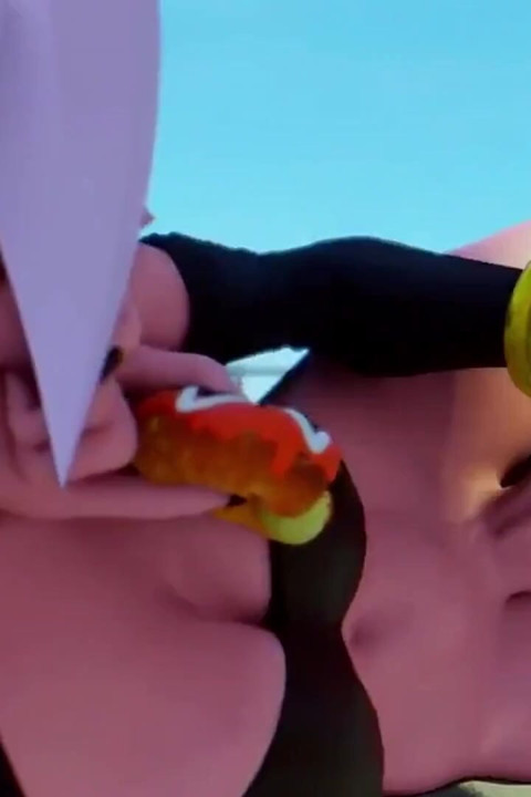 Android 21 masturba-se e goza em todos os lugares, pau duro Futa Zarya creampies profundamente em Big Breast Mei