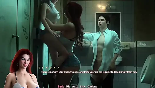 Seks threesome di kamar mandi