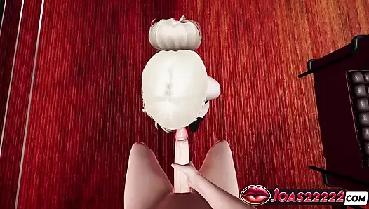 Hot Wet Blonde Sirona - Frenulum Licking Fetish Close Up, and Sitting Irrumatio Mouth Fuck