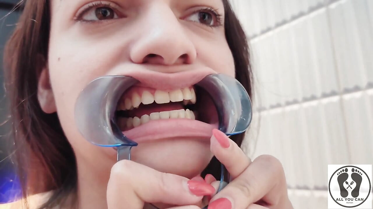 4K Dental Hygienist Routine Mouth Fetish Closeups Naked