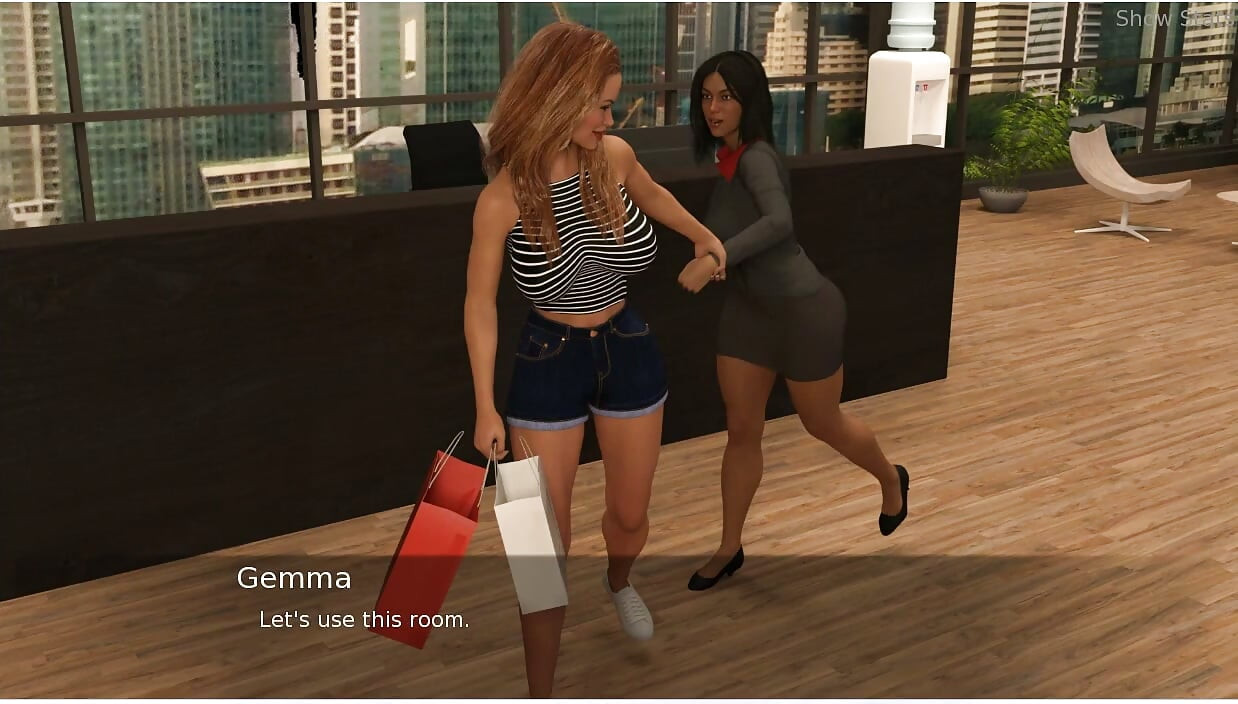 Project Hotwife - Gameplay - Roleplay - Office Wife Shows Her Assets