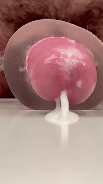 Unforgettable moment from "SLOW MO: POV: Close up of me thrusting & fucking my clear stroker toy till I cum"