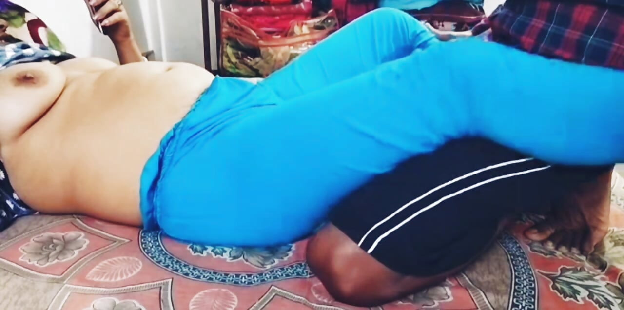 Sexy Bhabi with short T Shirt hardcore fuck to Big Boobs and wet pussy of her in bed room.