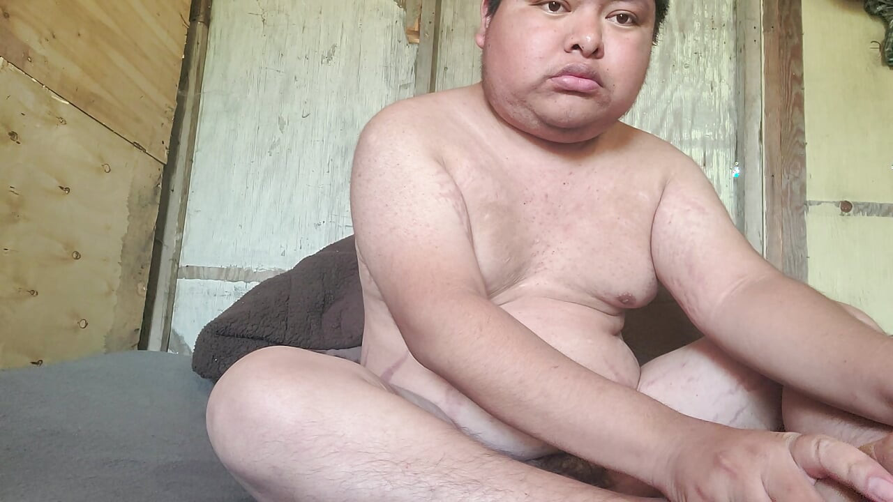 Masturbating