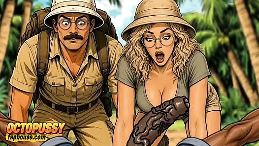 Extreme Blowjob and Fucking in the Jungle, White Wife and BBC