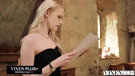 VIXEN Flawless Blonde Avrora Meey Can't Resist Her Boss' Thick Hard Cock