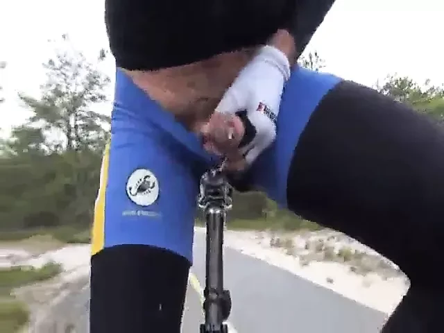 Cumming on his bike