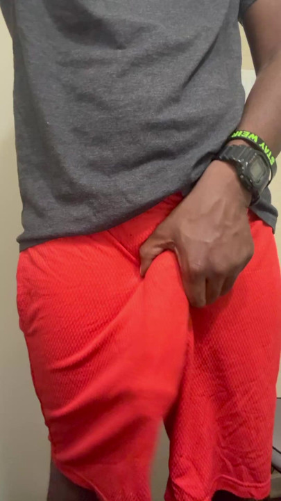 Long monster cock Atlanta horse hung BBC in basketball shorts!!!