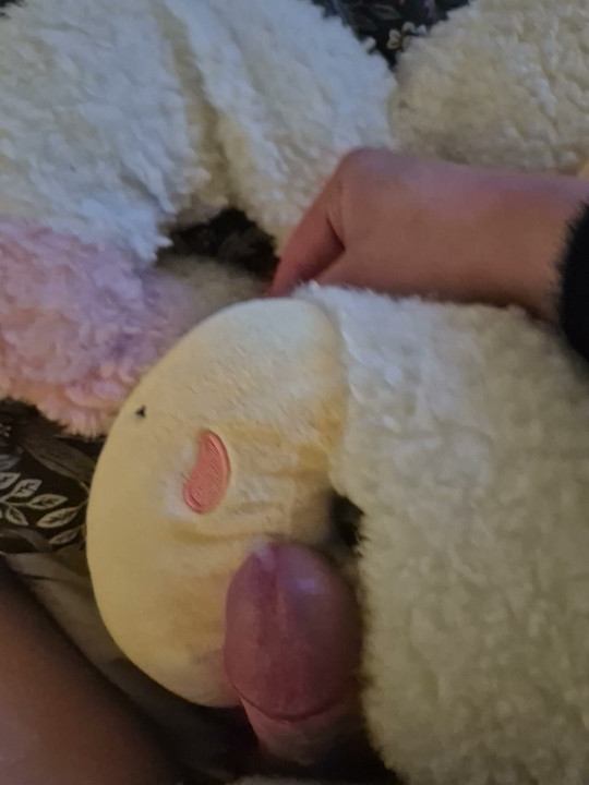 Cum on plush cow