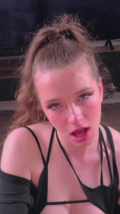 Captivating moment from "Ritzy Rain's Relentless Deepthroat - On Her Knees, On the Sofa, and Finished with a Throat-Pie"