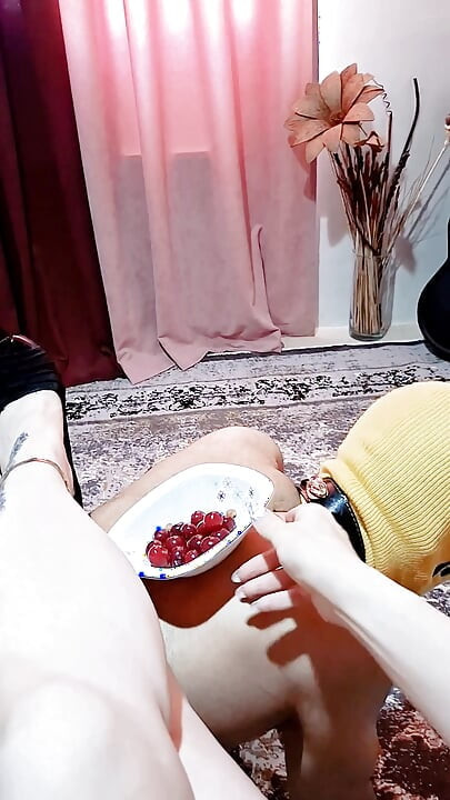 "Mistress Fruit Spit Feeding & Intense Foot Worship  Shoe Kissing BDSM Session Part 4