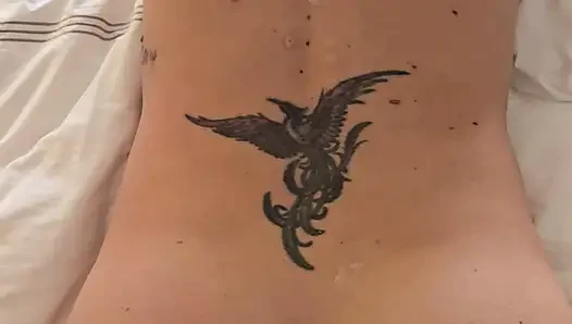 Milf pussy after fucking up close and she gets cummed on
