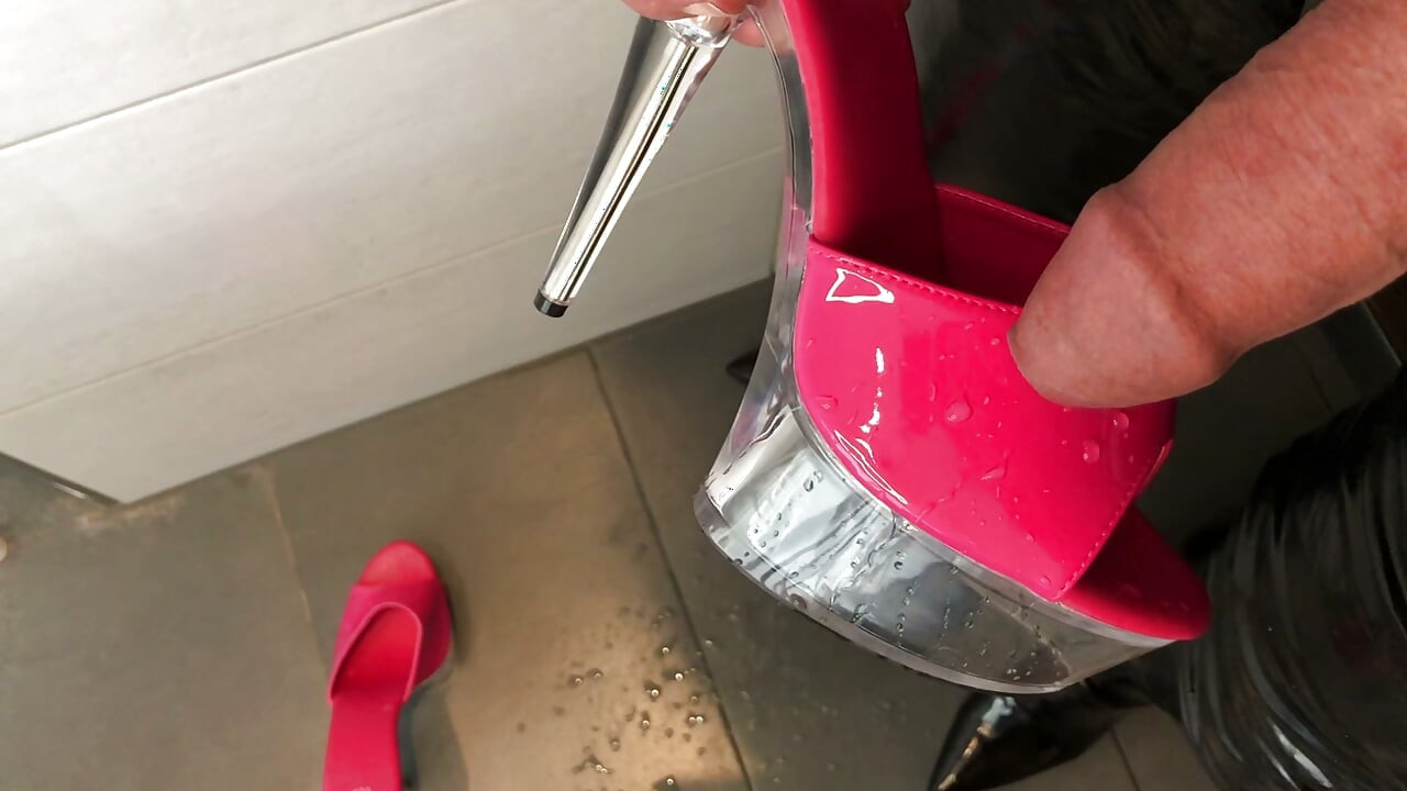 Piss and Cumon Pink High Heel Mules - User Request
