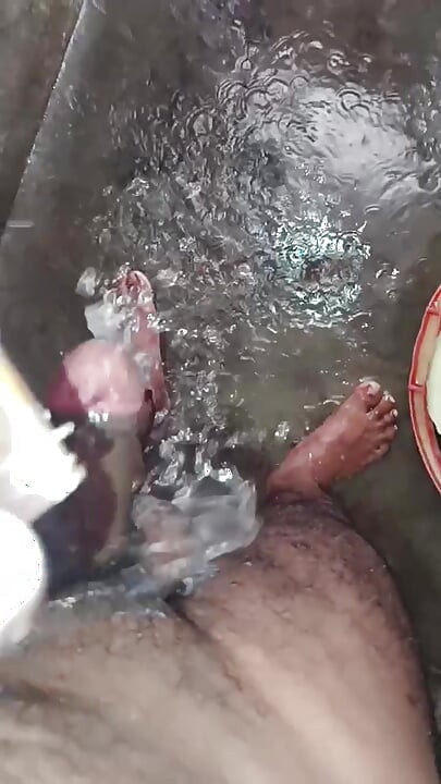 Bath room enjoying  blow job
