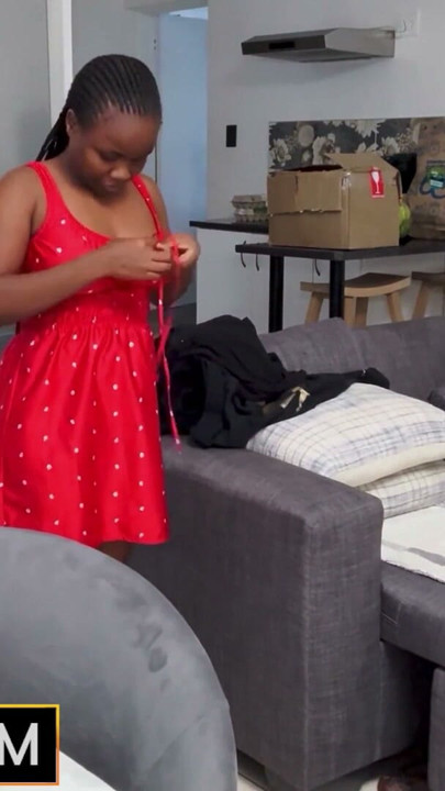 This BUSTY EBONY TEEN swore her man was her only one... so I had her RIDING my cock first take | Clip 1