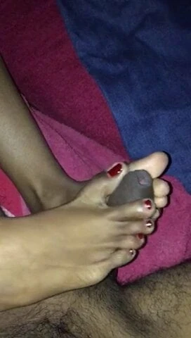 My mistress massages my master’s dick