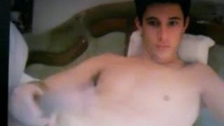 young dude jerking huge cock on cam