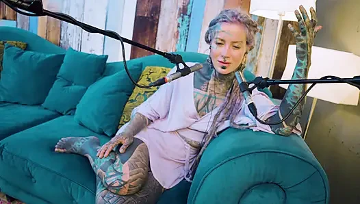 I talk about A - authentic - ASMR - Podcast - Talking - tattoo girl model goth punk dreadlocks